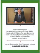 ZİRAAT ODASI RAMAZAN BAYRAMI İLANI
