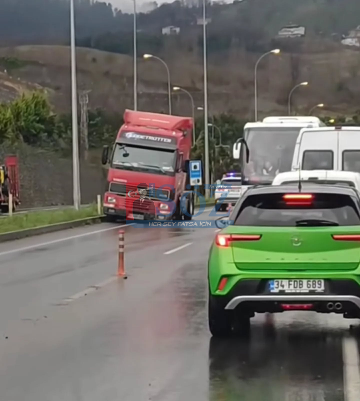 Ünye’de Tünel Çıkışında Arıza: Trafik Aksadı