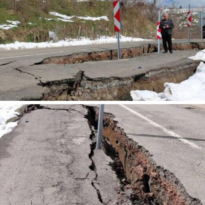 Ulubey–Gölköy yolunda heyelan