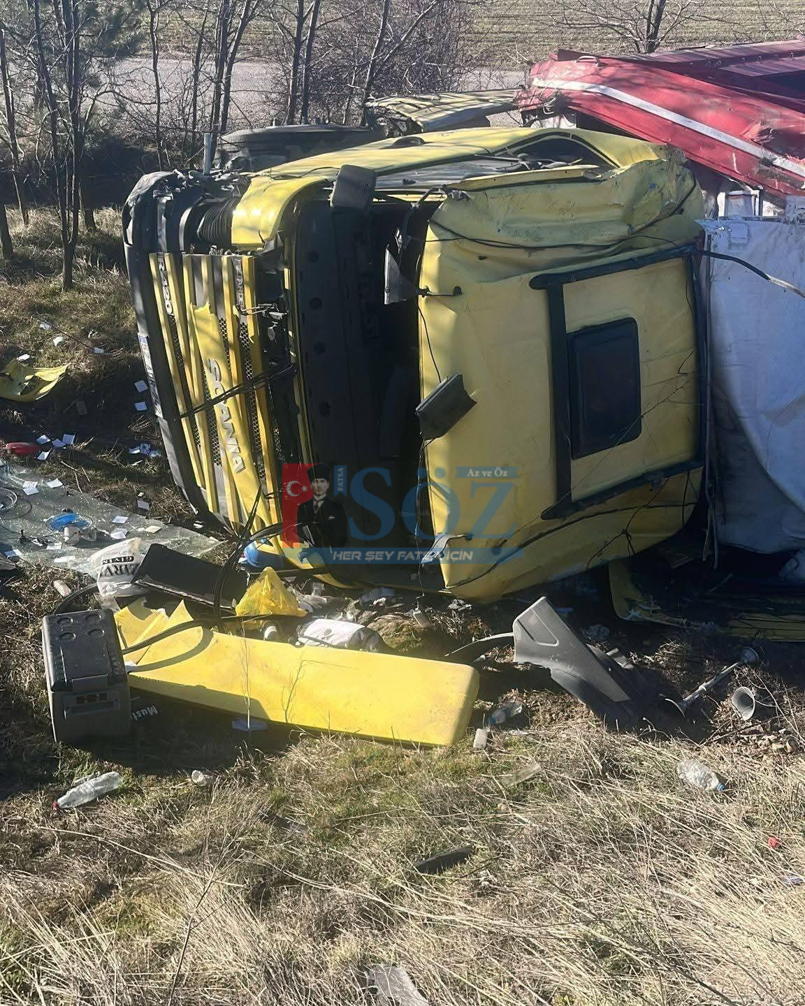 Aybastılı Nakliyeci Kazadan Yaralı Kurtuldu