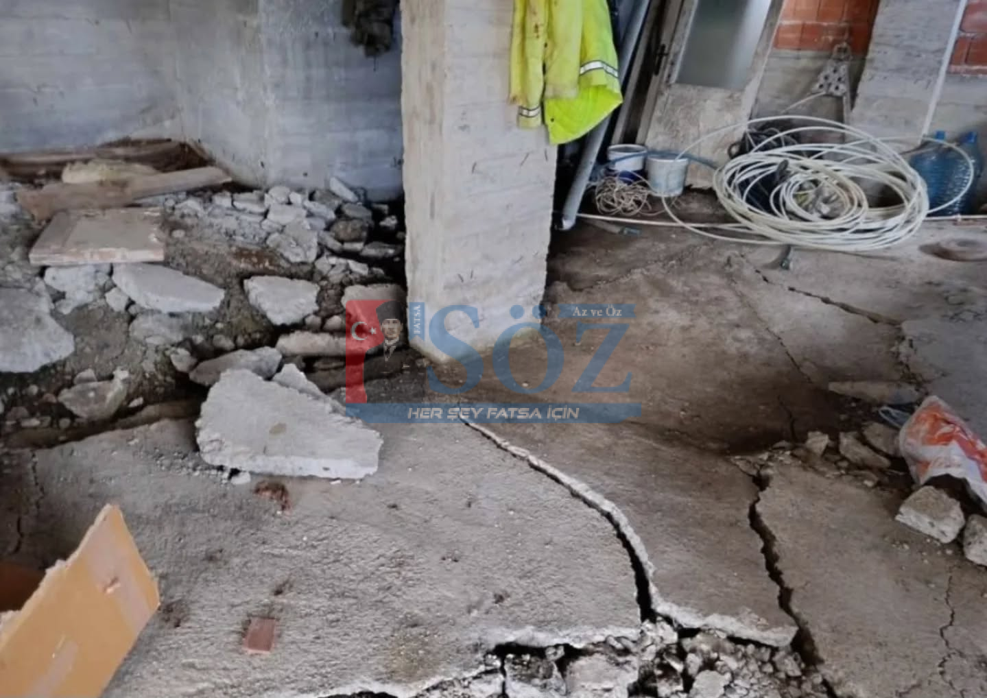 Fatsa’da Heyelan: 2 Ev Zarar Gördü.