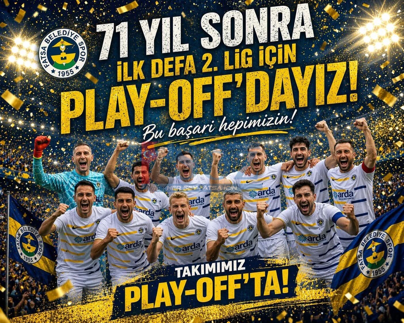 Fatsa Belediye Başkanı İbrahim Etem Kibar; İNANDIK. MÜCADELE ETTİK. BAŞARDIK. 💛💙