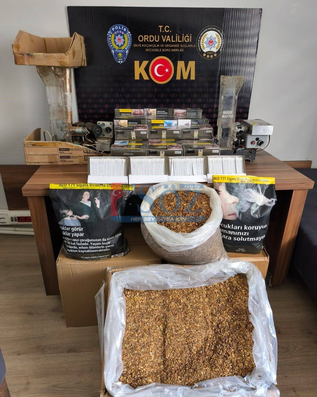 Ordu’da Kaçak Tütüne Geçit Yok