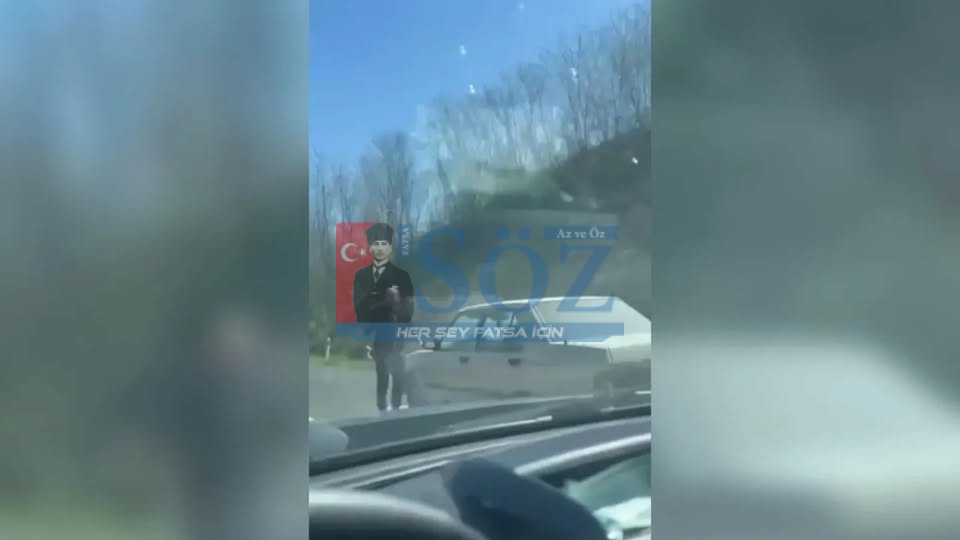 SEYİR HALİNDEKİ ARAÇTA YANGIN PANİĞİ