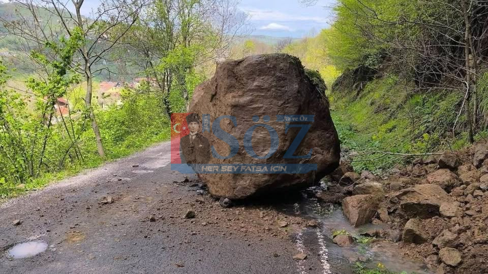 Ordu’da Yola Dev Kaya Yuvarlandı: Ulaşım Kapandı