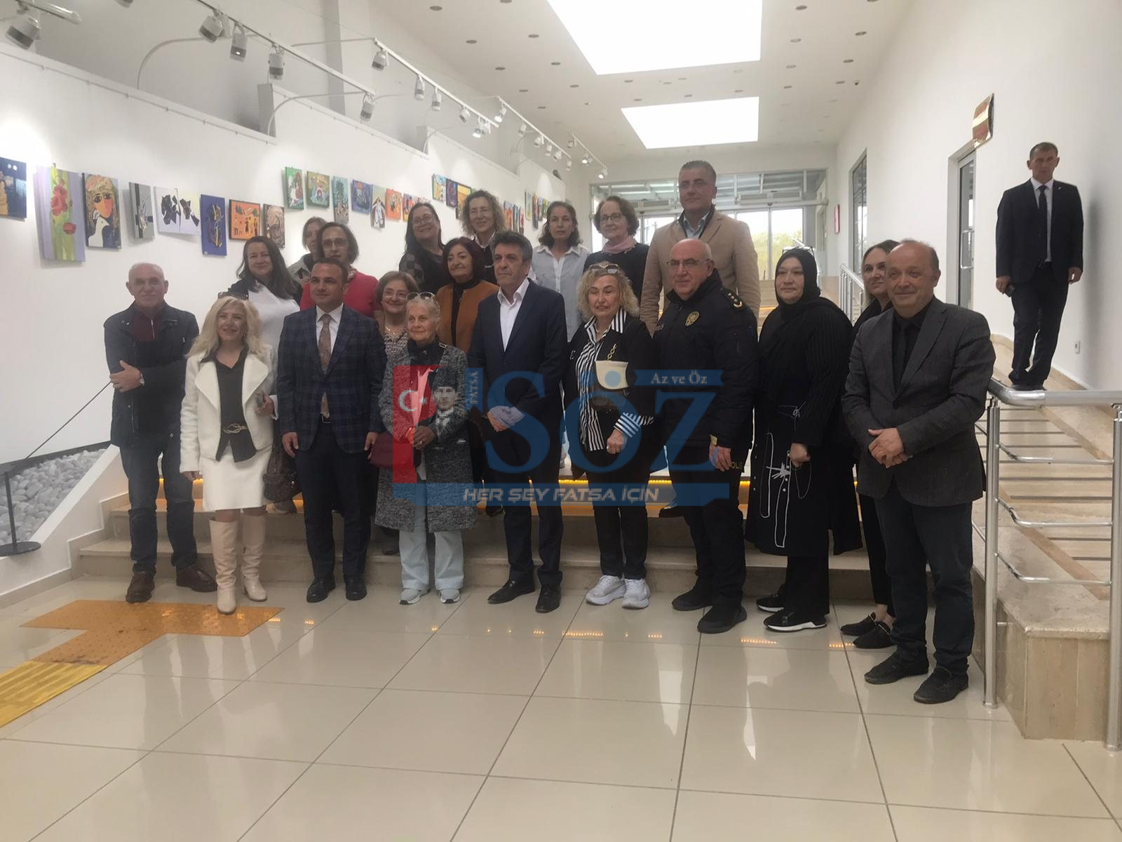 RESME GÖNÜL VERMİŞ FATSALI BAYANLAR SERGİ AÇTI