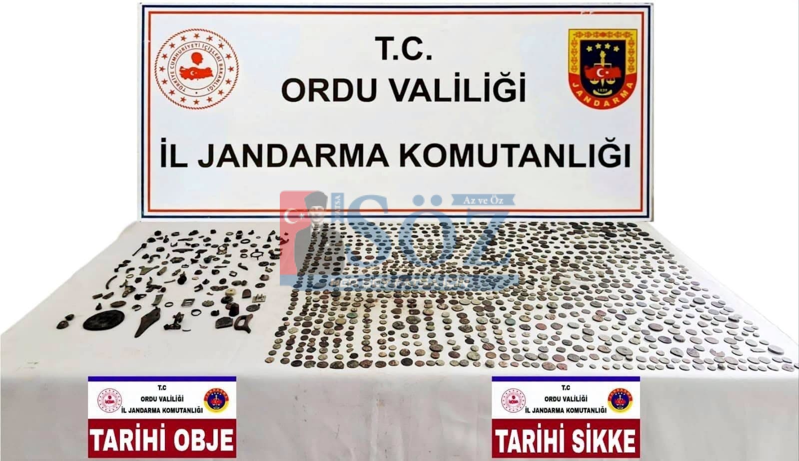 Ordu’da Kaçakçılık Operasyonu: Tarihi Eser ve Kaçak Araç Ele Geçirildi