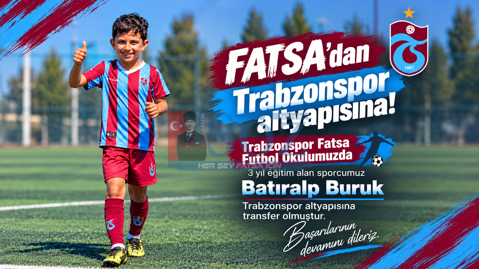 FATSA’DAN TRABZONSPOR ALTYAPISINA GURUR VEREN TRANSFER